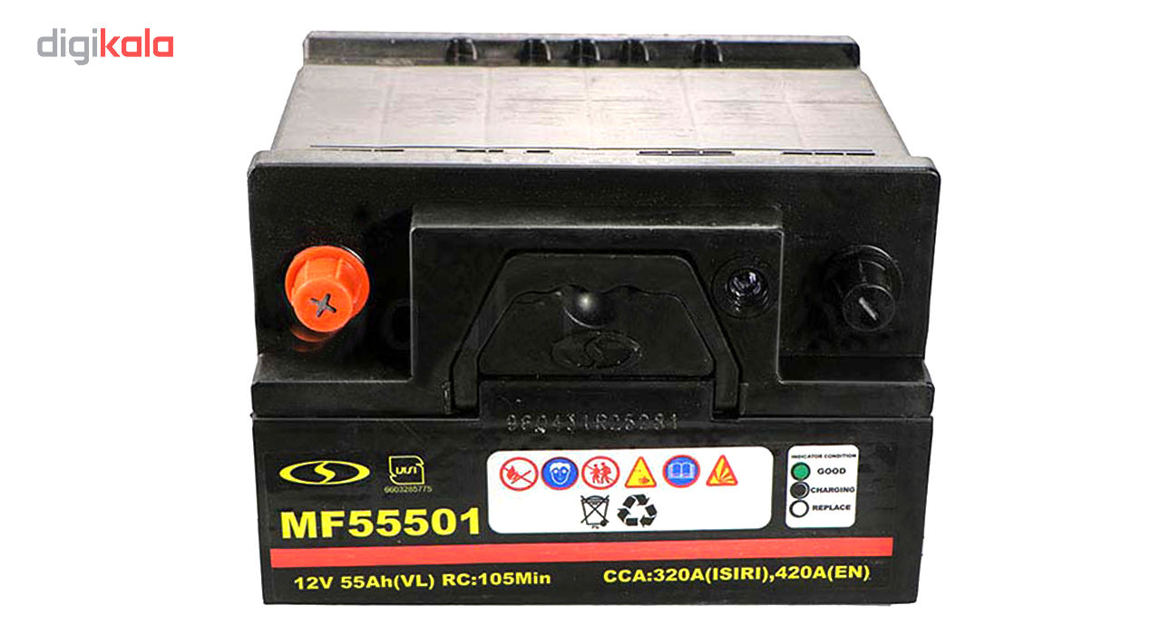 باتری اتمی خودرو مدل MF55501 واریان 55 آمپر